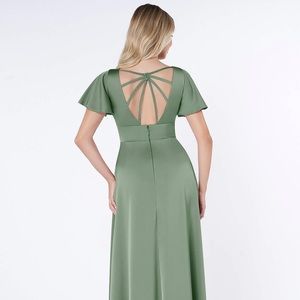 azazie satin dress